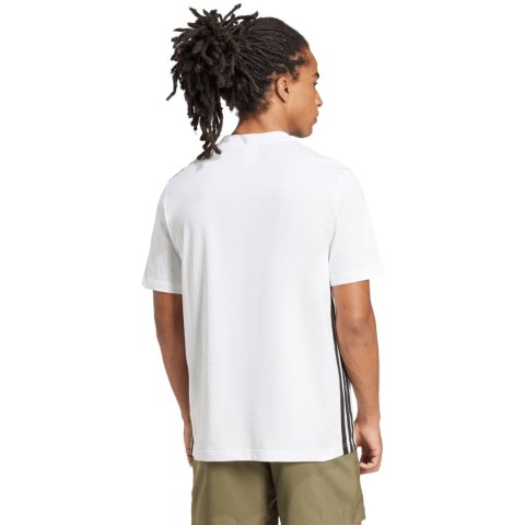 Koszulka męska adidas Essentials 3-Stripes Single Jersey biała JE6388 Koszulka męska adidas Essentials 3-Stripes Single Jersey biała JE6388