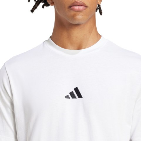 Koszulka męska adidas Essentials 3-Stripes Single Jersey biała JE6388 Koszulka męska adidas Essentials 3-Stripes Single Jersey biała JE6388