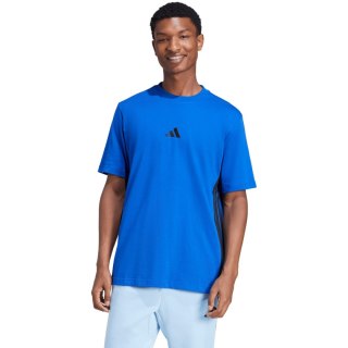 Koszulka męska adidas Essentials 3-Stripes Single Jersey niebieska JE6398