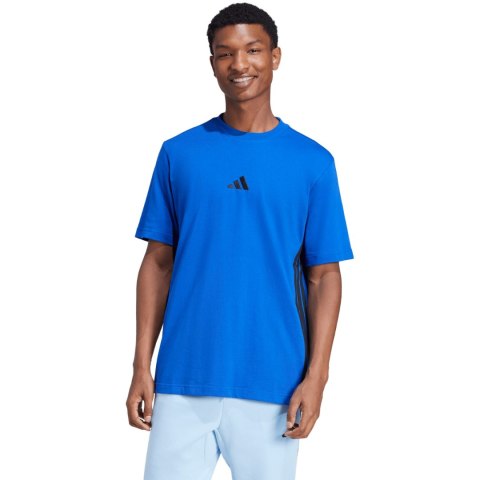 Koszulka męska adidas Essentials 3-Stripes Single Jersey niebieska JE6398 Koszulka męska adidas Essentials 3-Stripes Single Jersey niebieska JE6398