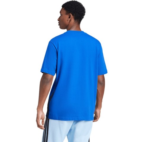 Koszulka męska adidas Essentials 3-Stripes Single Jersey niebieska JE6398 Koszulka męska adidas Essentials 3-Stripes Single Jersey niebieska JE6398