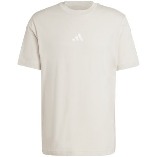 Koszulka męska adidas Essentials Small Logo Single Jersey beżowa JD1779