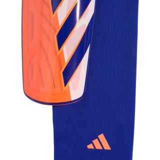 Ochraniacze piłkarskie adidas Tiro League niebiesko-pomarańczowe JD6026