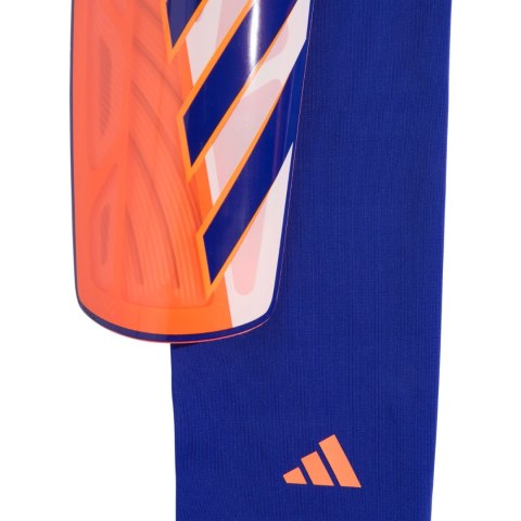 Ochraniacze piłkarskie adidas Tiro League niebiesko-pomarańczowe JD6026