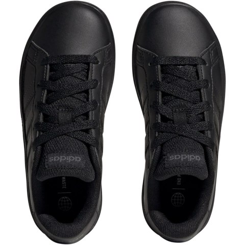 Buty dla dzieci adidas Grand Court Lifestyle Tennis Lace-Up czarne FZ6159 Buty dla dzieci adidas Grand Court Lifestyle Tennis Lace-Up czarne FZ6159