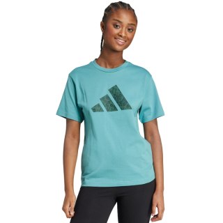 Koszulka damska adidas Animal Graphic zielona JV8535