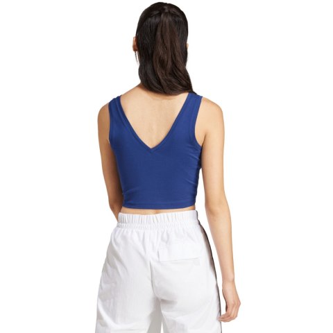 Koszulka damska adidas Essentials Small Logo Cotton Lifestyle Tank niebieska JC5939 Koszulka damska adidas Essentials Small Logo Cotton Lifestyle Tank niebieska JC5939
