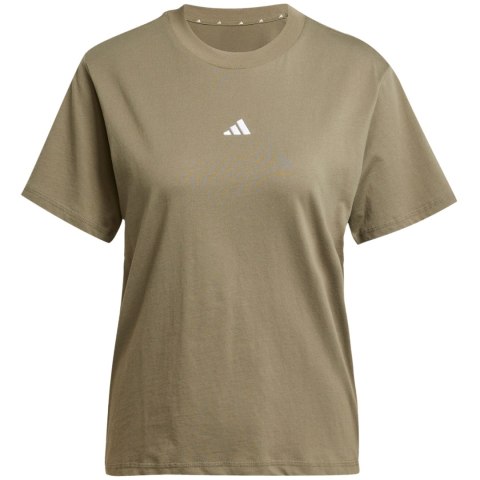 Koszulka damska adidas Essentials Small Logo Cotton khaki JI6074 Koszulka damska adidas Essentials Small Logo Cotton khaki JI6074