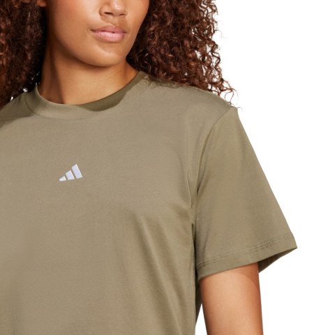 Koszulka damska adidas Essentials Small Logo Cotton khaki JI6074 Koszulka damska adidas Essentials Small Logo Cotton khaki JI6074