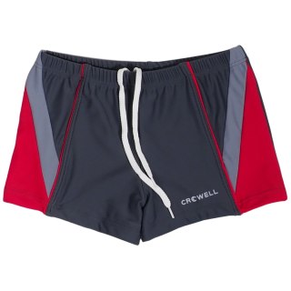 Spodenki kąpielowe dla chłopca Crowell Frankie szaro-czerwone kol.2