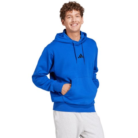 Bluza męska adidas Essentials Feelcozy Fleece niebieska JE3800 Bluza męska adidas Essentials Feelcozy Fleece niebieska JE3800