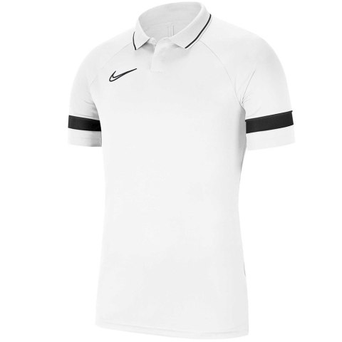 Koszulka męska Nike DF Academy 21 Polo SS biała CW6104 100 Koszulka męska Nike DF Academy 21 Polo SS biała CW6104 100