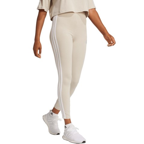 Legginsy damskie adidas Essentials 3-Stripes Cotton beżowe JE0073 Legginsy damskie adidas Essentials 3-Stripes Cotton beżowe JE0073