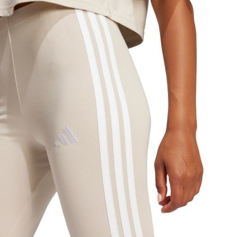 Legginsy damskie adidas Essentials 3-Stripes Cotton beżowe JE0073 Legginsy damskie adidas Essentials 3-Stripes Cotton beżowe JE0073