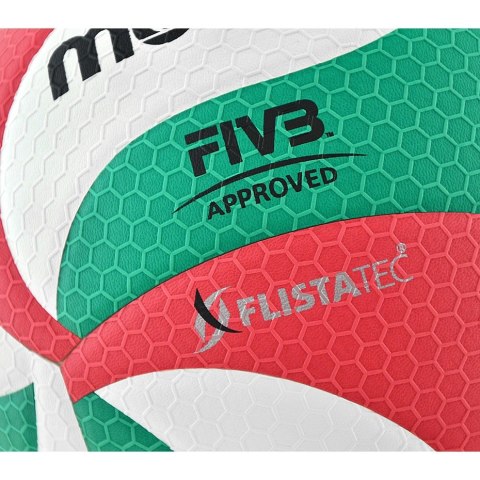 Piłka siatkowa Molten V5M5000 FIVB biało-czerwono-zielona Piłka siatkowa Molten V5M5000 FIVB biało-czerwono-zielona