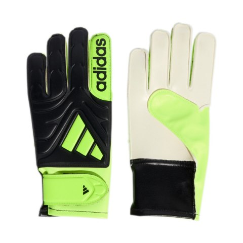 Rękawice bramkarskie dla dzieci adidas Copa Club czarno-limonkowe JN5341 Rękawice bramkarskie dla dzieci adidas Copa Club czarno-limonkowe JN5341