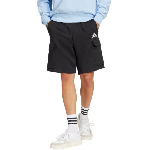 Spodenki męskie adidas Essentials Feelcozy Fleece Cargo czarne JE3869 Spodenki męskie adidas Essentials Feelcozy Fleece Cargo czarne JE3869
