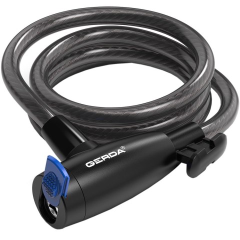 Zapięcie rowerowe Gerda linka, korpus okrągły, czarne Flex 1500/12T Zapięcie rowerowe Gerda linka, korpus okrągły, czarne Flex 1500/12T