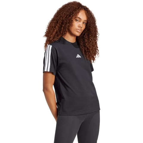 Koszulka damska adidas Essentials 3-Stripes Cotton czarna JM2393 Koszulka damska adidas Essentials 3-Stripes Cotton czarna JM2393