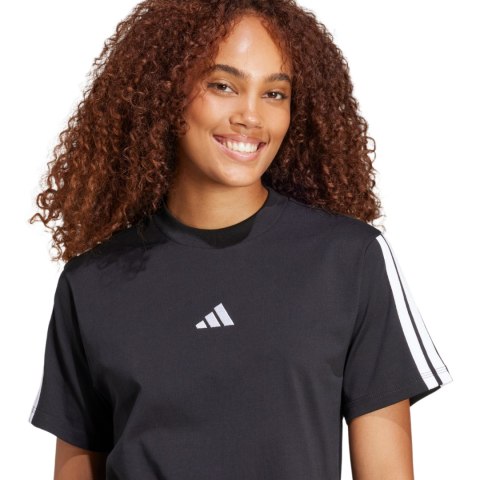 Koszulka damska adidas Essentials 3-Stripes Cotton czarna JM2393 Koszulka damska adidas Essentials 3-Stripes Cotton czarna JM2393