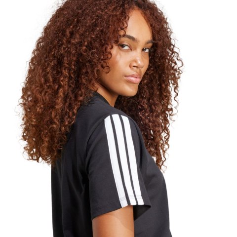 Koszulka damska adidas Essentials 3-Stripes Cotton czarna JM2393 Koszulka damska adidas Essentials 3-Stripes Cotton czarna JM2393