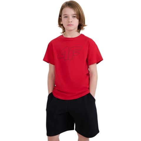 Koszulka dla chłopca 4F M2325 czerwona 4FJWSS25TTSHM2325 62S Koszulka dla chłopca 4F M2325 czerwona 4FJWSS25TTSHM2325 62S