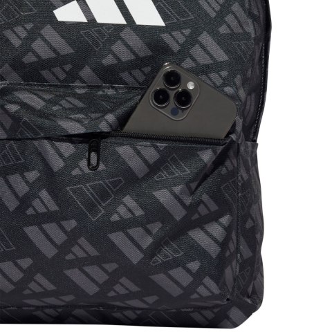 Plecak adidas Classic Monogram Graphic czarno-szary JX1257 Plecak adidas Classic Monogram Graphic czarno-szary JX1257
