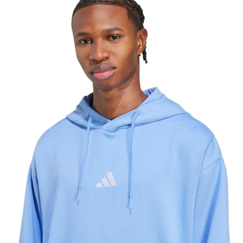 Bluza męska adidas Essentials Feelcozy Fleece Hoodie jasnoniebieska JX3312 Bluza męska adidas Essentials Feelcozy Fleece Hoodie jasnoniebieska JX3312