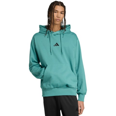 Bluza męska adidas Essentials Feelcozy Fleece turkusowa KB7650 Bluza męska adidas Essentials Feelcozy Fleece turkusowa KB7650