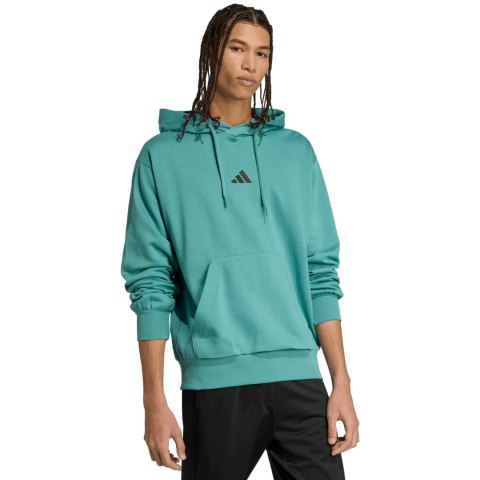 Bluza męska adidas Essentials Feelcozy Fleece turkusowa KB7650 Bluza męska adidas Essentials Feelcozy Fleece turkusowa KB7650