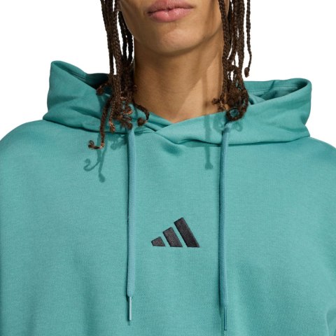 Bluza męska adidas Essentials Feelcozy Fleece turkusowa KB7650 Bluza męska adidas Essentials Feelcozy Fleece turkusowa KB7650
