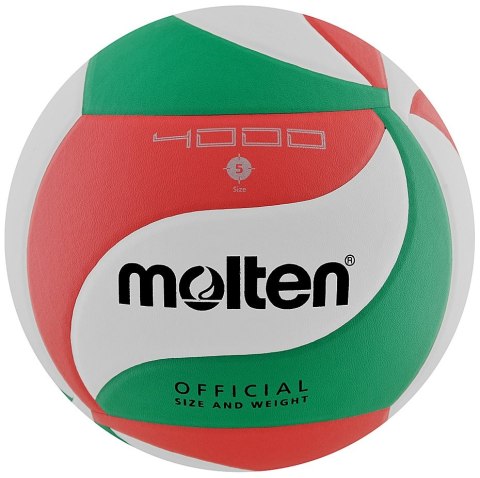 Piłka siatkowa Molten V5M4000-X/DE biało-czerwono-zielona Piłka siatkowa Molten V5M4000-X/DE biało-czerwono-zielona