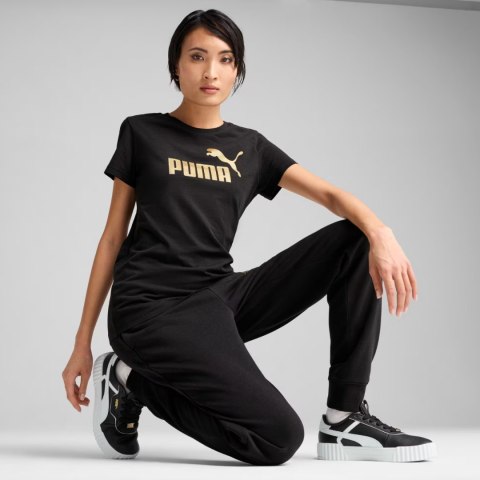 Koszulka damska Puma Ess Metallic No.1 Logo czarna 631536 51