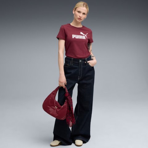 Koszulka damska Puma Ess No.1 Logo Tee (s) burgundowa 682371 96