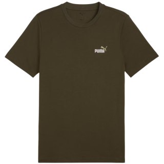Koszulka męska Puma Ess 2 Color Small No. 1 Logo Tee oliwkowa 684717 70