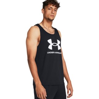 Koszulka męska Under Armour Sportstyle Logo Tank czarna 1382883 001