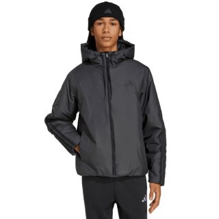 Kurtka męska adidas Essentials Climawarm 3 Stripes Insulated Hooded czarna KB8149