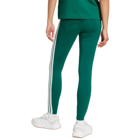 Legginsy damskie adidas Essentials 3-Stripes Cotton zielone KB7663