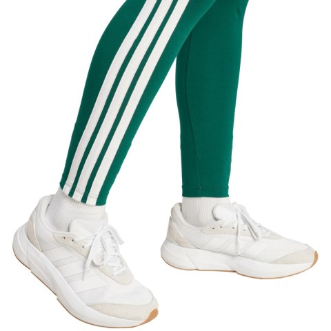 Legginsy damskie adidas Essentials 3-Stripes Cotton zielone KB7663