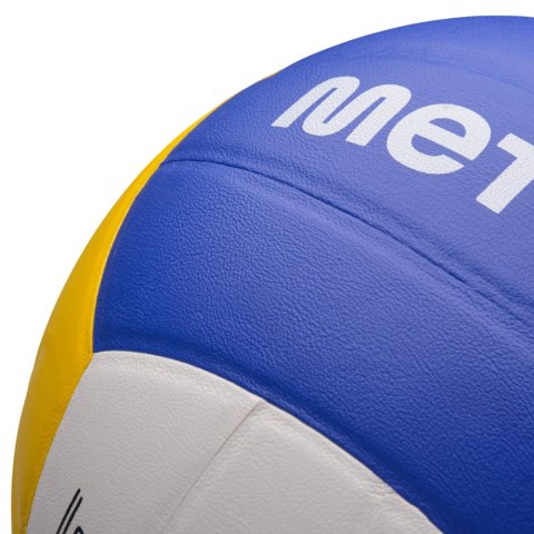Piłka siatkowa plażowa Meteor biało-żółto-niebieska 17412 Piłka siatkowa plażowa Meteor biało-żółto-niebieska 17412