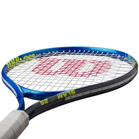 Rakieta do tenisa ziemnego Wilson Slam JR 25 Boys TNS RKT 3 7/8" niebiesko-czarna WR171810U Rakieta do tenisa ziemnego Wilson Slam JR 25 Boys TNS RKT 3 7/8" niebiesko-czarna WR171810U