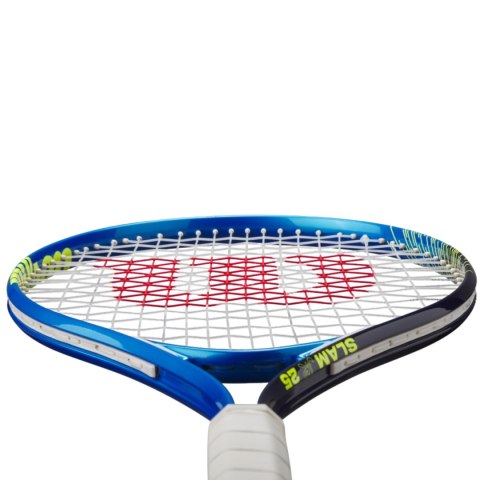 Rakieta do tenisa ziemnego Wilson Slam JR 25 Boys TNS RKT 3 7/8" niebiesko-czarna WR171810U Rakieta do tenisa ziemnego Wilson Slam JR 25 Boys TNS RKT 3 7/8" niebiesko-czarna WR171810U
