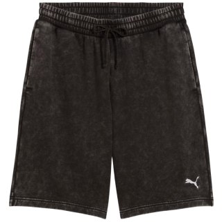 Spodenki męskie Puma Ess Elevated Relaxed Wash czarno-szare 688052 01