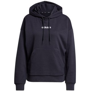 Bluza damska adidas Essentials Linear French Terry Hoodie czarna JV7841