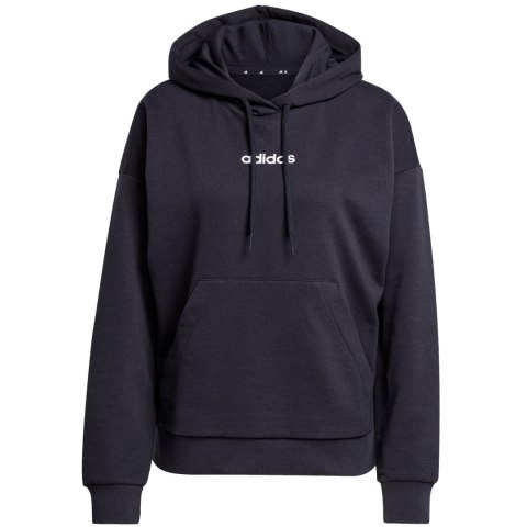 Bluza damska adidas Essentials Linear French Terry Hoodie czarna JV7841
