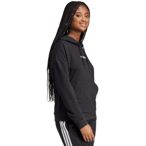 Bluza damska adidas Essentials Linear French Terry Hoodie czarna JV7841