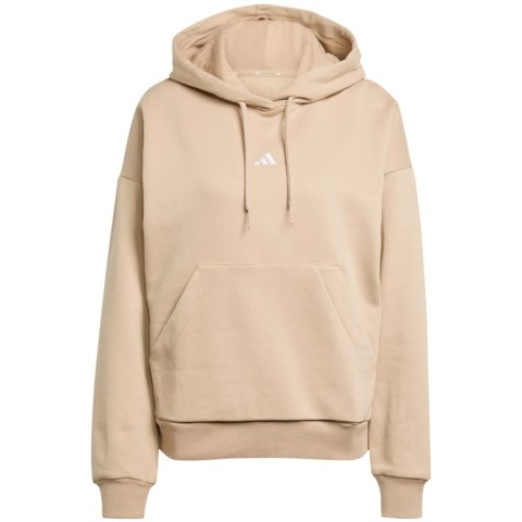 Bluza damska adidas Essentials Small Logo Feel Cozy Hoodie beżowa JV7310