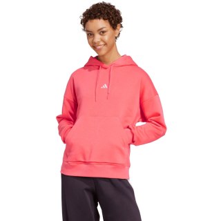 Bluza damska adidas Essentials Small Logo Feel Cozy Hoodie koralowa KE4380