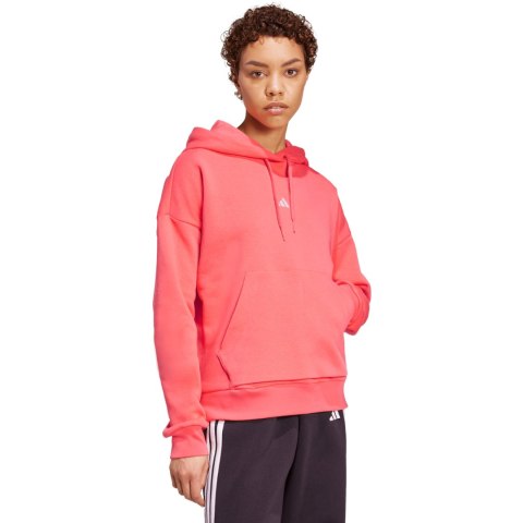 Bluza damska adidas Essentials Small Logo Feel Cozy Hoodie koralowa KE4380 Bluza damska adidas Essentials Small Logo Feel Cozy Hoodie koralowa KE4380