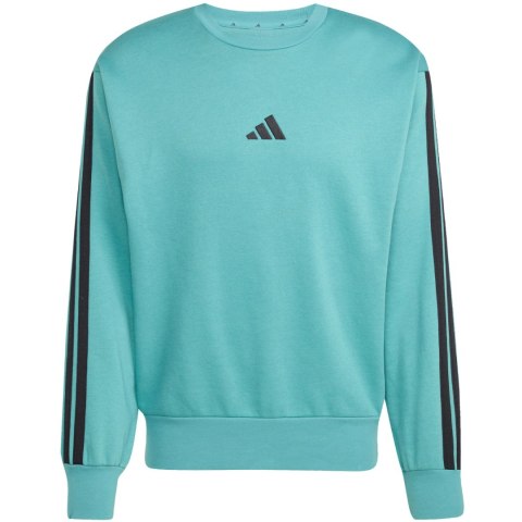 Bluza męska adidas Essentials 3-Stripes Fleece turkusowa JX0701